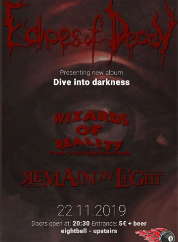 Echoes Of Decay/Wizards of Reality/Remain in Light Live at 8ball