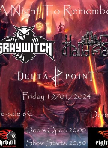 Hand of Fate , Graywitch , Delta Point | LIVE @8ball upstairs 19/1 , 20:30