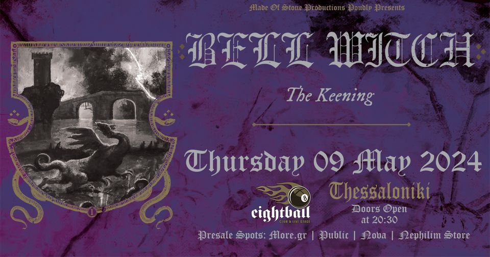 Bell Witch (USA) – w/ The Keening (USA) 9.5.2024 Eightball Club