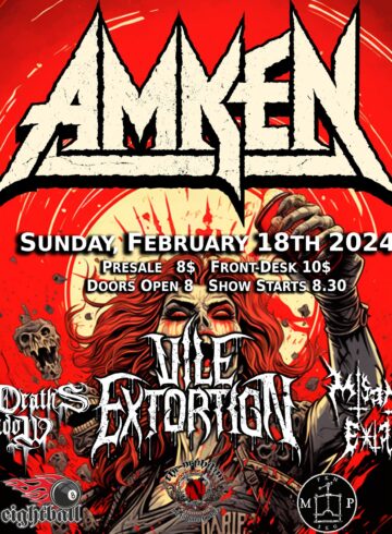AMKEN – VILE EXTORTION – AMONG DEATH’S SHADOW – MISANTHROPIC EXTREMITY