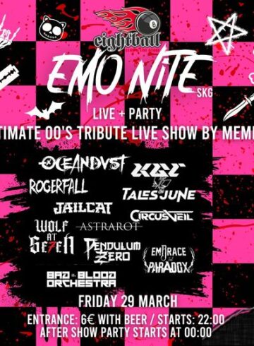 Emo Nite SKG Deluxe Edition: Live Show & Party ???? Friday 29 March ???? Eightball Club
