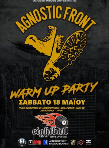 AGNOSTIC FRONT WARM UP PARTY @EIGHTBALL 18.5