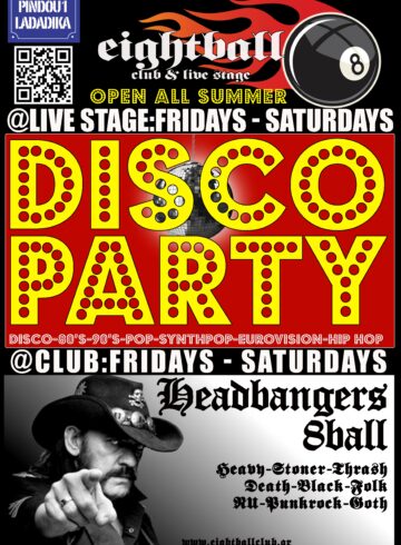 DISCO PARTY – HEADBANGERS 8BALL EVERY FRIDAY & SATURDAY