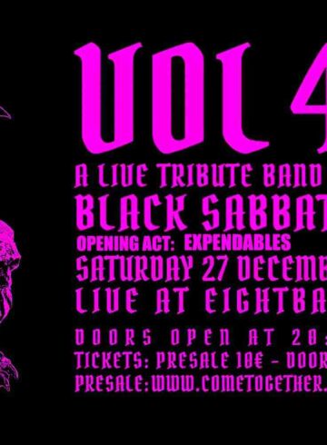 VOL. 4 Tribute to Black Sabbath live at Eightball club 27 December