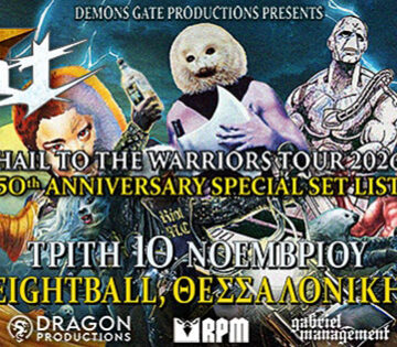 Riot V – 50th Anniversary Special Setlist w Angelo Perlepes Mystery Τρίτη 10 Νοεμβρίου, Eightball