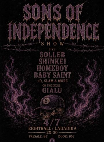 “SONS OF INDEPENDENCE SHOW” LIVE: SOLLEB, SHINKEI, ΗΟΜΕΒΟΥ, BABY SAINT + guests
