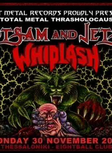 FLOTSAM & JETSAM – WHIPLASH Live in SALONICA 30/11/2026